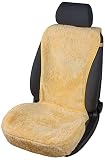 Walser Auto-Sitzauflage Lammfell, Autoschonbezug Lammfell, Sitzauflage Lammfell Vogue, Lammfellsitzauflage beige Autositzauflage 16-18mm Fellhöhe 20102