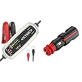 CTEK MXS 5.0 Batterieladegerät Mit Automatischer Temperaturkompensation, 12V 5.0 Amp (EU Stecker) & ProCar 67713010 Pro Car Sicherheits-Universalstecker 16