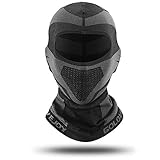 Zeroall Sturmhaube Winter Skimaske Winddicht Motorrad Maske für Damen Herren Breathable Outdoor Sports Balaclava für Radfahren Skifahren Snowboarden Motorradfahren Trekking(Schwarz)