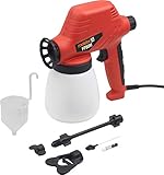Meister Farbsprühgerät 80 W, FP80M - 800 ml Behälter - 140 bar - Regulierbare Farbmenge - Für Lack, Lasur, Dispersions- & Latexfarbe / Farbsprühsystem / Farbspritzpistole mit Airless-Technik / 5412950