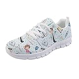 Showudesigns Damen Laufschuhe, Sneaker Tennisschuhe Sneaker Turnschuhe Sportschuhe Freizeitschuhe Nurse Print - Größe 40 EU