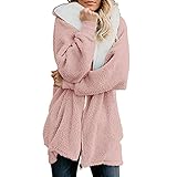 Sweatshirt Hoodie: Damen Winter Warm Weich Mädchen Pullover Mit Kapuze Flauschig Teddy Fleece Winterpullover Sw