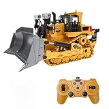 Electric oven RC Auto Traktor LKW 9CH Engineering Fahrzeug 2.4g Radio Controllt Auto Bagger Legierung Eimer Bulldozer for Spielzeug Junge (Farbe : Plastic Bucket)