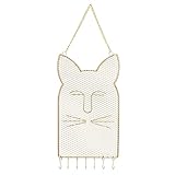 XIANGGUI 1983 Schmucktürme Ohrringhalter for Wandbehangschmuck Organizer Display Metallgitter Aufhänger Rack mit 7 Haken for Halsketten, Armbänder Schmuckk