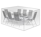 WOLTU® Schutzhülle Schutzhaube Abdeckplane für Sitzgruppe Gartenmöbel Abdeckhaube Gewebeplane Plane Hülle Abdeckung 250x210x90cm transparent GZ1197tp