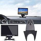 Auto Dritte Dach Top Mount Bremsleuchte Bremslicht Rückfahrkamera Rückansicht Nachtsicht Kamera+7 Zoll LCD-Monitor Ersatz für VW Crafter 2017 Man TGE ab 2017 M