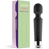 Oliver James Personal Massager Massagestab kabelloser elektrisch Memory Edition - 20 Verschiedene Vibrationsarten 8 Geschwindigkeiten - inkl. Reisetasche (Schwarz)