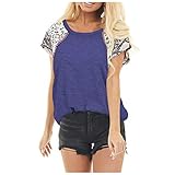 Bluse Elegant Damen Leopardenmuster Damen Tshirt Damen Tops Oversize Oberteile Damen Party Oberteil DamenParty Oberteil Damen Große Größe Casual Pullover Locker Sommer Mädchen Girls Tank Top