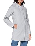 ONLY Damen Jacke Kurzmantel ONLSiri Bonded 15199197 Light Grey Mel S