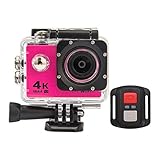 Action-Kamera 4K wasserdichte Sportkamera-Videokamera WiFi-Videokamera Unterwasser-Videokamera Outdoor-Sport DV. Action-Kamera Zeitraffer (Color : Pink, Size : Small)