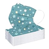 50/100 Stück Kinder Einwegmaske Einweg Vliesstoff Mehrfarbige Tie-Dye-Drucke 3-lagige Atmungsaktive Staubdicht Mund und Nasenschutz Halstuch für Jungen und Mädchen (Kinder-50 Stück, Mehrfarbig-W)