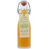 Switchel Ingwer-Essig-Sirup aus Apfelessig, Ingwer, Zitronengras und Honig. Im Holzfass gereift zum Mischen mit Wasser oder als leckerer Cock