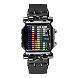 Herren Digital Armbanduhr TVG Cool Creative Fashion Uhr LED Display Wasserdicht Uhr Binäre Digital Uhr Casual Geschenk U