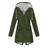 Beudylihy Regenjacke Damen Atmungsaktiv Regenmantel mit Kapuze,Wasserdicht Windjacke Regenparka Leicht Große Größen Wanderjacke Funktionsjacke Outdoorjacken Sportjacken Softshell Übergangsjack