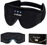 Schlafkopfhörer Bluetooth, 3D Schlafmaske Augenmaske Schlaf Kopfhörer, Bluetooth 5.0 Sleepphones Sleep Headphones Sleeping Eye Mask mit HD Stereo Lautsprecher, Schlafbrille für Schlafen, Reisen,Yog