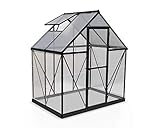 Palram Aluminium Gewächshaus Gartenhaus Hybrid 6x4 // 130x185x209 cm (LxBxH); Treibhaus & T