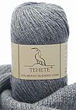 TEHETE 35% Merinowolle Garn zum Stricken und häkeln, Handstrickgarn Schurwolle, 4 -Fädig, 50g per Knäuel, 010