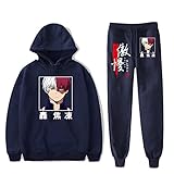 t Shirt My Hero Academia Jogginganzug Anime Paar lässige Kapuzenpullover Hose 2-teiliger Anzug XL