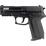 Pack Airsoft Swiss Arms 2022 Pistole/Hochbeständiger ABS-Kunststoff- und Metallbolzen/Farbe Schwarz / CO2-Antrieb (0,5 Joule) / Halb