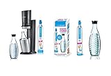 SodaStream Crystal 2.0 Wassersprudler Mega-Set mit 2X CO2-Zylindern und 3X Glaskaraffen, T