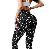 Eauptffy Sports Leggings Frauen Slim Fit Lange Yogaleggings mit Bauchkontrolle Sport Blickdicht Farbverlauf Yogahose mit Hohe Taille Fitnesshose Laufhose Tights Strumpfhosen für Laufen R