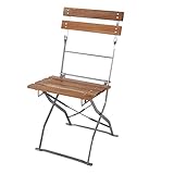 Mojawo Biergarten Klappsessel Stuhl Gartenstuhl Klappstuhl Akazienholz Stahl pulverbeschichtet 53,5x47x84