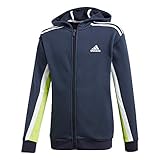 adidas B Bold FZ HD Sweatshirt, Kinder, Tinley/Seliso/Weiß, 164 (13/14 Jahre)