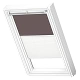 VELUX Original Verdunkelung Plus (DFD), Weiße Seitenschienen, CK04, Taupe/Weiß