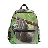 LUNLUMO Kinderrucksack mit Faultier im Dschungel, Regenw