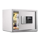 SZHWLKJ Safe Office Home Kleiner Mini Safe Fingerabdruck Fingerabdruck-Anti-Diebstahl-Doppel Safe Kann in der Wand Nachtschrank versteckten Embedded Speicherschrank gestellt Werden (Color : B)