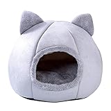 Macabolo Haustier Hund Katze Halbgeschlossen warmnest komfortable Haustier Bett Winter Plüsch Kennel Schlafhö