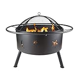 ZHD&CC Grill Feuerstelle Schüssel, Kohlenbecken im Freien Outdoor Holz Brennen BBQ Grill, Feuerstelle Im Freien Für Camping Picknick Bonfire Patio Hinterhof-Garten S