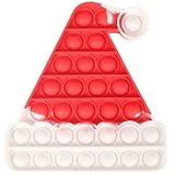 Lamvpiny WeihnachtsmüTze pop it Weihnachten Christmas Fidget Toys Push Pop Simple Dimple Weihnachten Squeeze Toys Figetttoys Antistress Spielzeug für Kinder und Erwachsene W