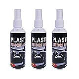 XIEJ 3 Pack Kunststoff Restaurator Spray für Autos Innen Kunststoff Teile Wachs Instrument Panel Runderneuerung Mittel Automotive Interior Auto Kunststoff Renoviert Beschichtung fü