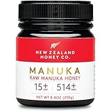 New Zealand Honey Co. Manuka Honig MGO 514+ / UMF 15+ | Aktiv und Roh | Hergestellt in Neuseeland | 250g