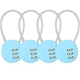 4 Stücke Reiseschloss Koffer Schlösser Gepäck Reißverschluss Schlösser Torschlösser für Outdoor Turnhallen Schlösser Kompatible Reise Gepäck Schlösser 3 Stellig Wasserdicht Vorhänge S