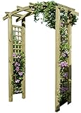 Gartenpirat Pergola Rosenbogen aus Holz mit Rankelementen 160x62x220 cm Gartenpergola Eingangsperg