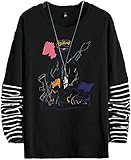 Hip Hop Frühling Rundhalsausschnitt Sweatshirt Herren Japanische Streetwear Oversized Grau Hoodie Männer Sweatshirts Hoodies, Gestreift, XXXL