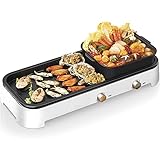 2-in-1-Elektro-Hot-Pot-Grill Zweizonen-unabhängige Temperaturregelung 2200 W Hochleistungs-Elektrogrill Antihaft-Elektrogrill mit großer Kap