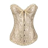 GFGHH Damen Push Up Bustiers Korsetts Top Durchsichtig Sexy Mesh Shapewear Slim Body Shaper Clubwear Gothic Corset, Vintage Corsage Damen Korsage Unterbrust Crop Top Shaper Body Mieder Top Mit G-Tang