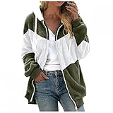 Mymyguoe Plüschjacke Oberbekleidung Wintermantel Hoodie Jacke Plüschmantel Damen Winterjack Fleecejacke Kapuzenmantel Teddymantel mit Kapuze Mädchen Kunstpelzjack