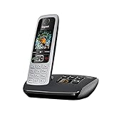 Gigaset C630A Single – Premium schnurloses Heimtelefon mit Anrufbeantworter und Störungsrufblock, Silber/Schwarz [UK Version]