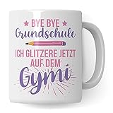 Gymnasium 5. Klasse Geschenk, Tasse Schulwechsel Grundschule Gymnasium Übergang Geschenk, Geschenkidee Übertritt Gymnasiastin, Kakaobecher Schule Schülerin Mädchen Gymi B