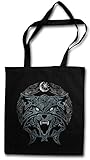 Urban Backwoods Celtic Tribal Wolf Hipster Bag Beutel Stofftasche Eink