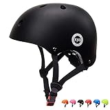 XJD Kinder Jugend Fahrradhelm Klassiker 1.0 CE-Zertifizierung für Multisport Fahrrad Roller Skateboard 3-13 Alt(Schwarz M)