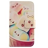 Lankashi PU Flip Leder Tasche Hülle Case Cover Schutz Handy Etui Skin Für MEDION LIFE E5001 MD 99206 5' Lovely Desig