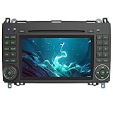 AWESAFE Autoradio mit Navi für Mercedes-Benz A Klasse/B Klasse/Vito/Viano/Sprinter Unterstützt DAB+ Bluetooth CD DVD RDS Radio 2 Din 7 Zoll B