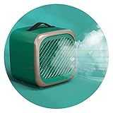 Mini-Luftkühler Persönlicher Raumluftkühler Tragbarer Luftkühler Persönliche Klimaanlage Mit Eiskristallbox Reisenutzung (Color : Green, Size : 16 * 13 * 15cm)