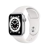 Apple Watch Series 6 (GPS, 40 mm) Aluminiumgehäuse Silber, Sportarmband Weiß