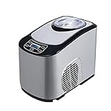 BAHAOMI Softeismaschine,Home 1,5 L Weich- / Hart-Eismaschine, Keine Vorkühlung Erforderlich, LCD-Display, Elektrische Eismaschine Milchshake Frozen Joghurt Maker,Silb